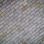 weathered brick concrete driveway stamping