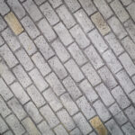 weathered brick concrete driveway stamping