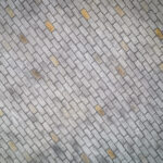 weathered brick concrete driveway stamping