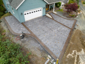 weathered brick driveway concrete stamping | Decorative Concrete including stamped concrete, overlays, epoxy floors, and vertical rock. weathered brick concrete driveway stamping