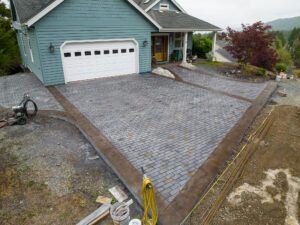 weathered brick driveway concrete stamping | Decorative Concrete including stamped concrete, overlays, epoxy floors, and vertical rock. weathered brick concrete driveway stamping