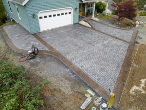 weathered brick driveway concrete stamping | Decorative Concrete including stamped concrete, overlays, epoxy floors, and vertical rock. weathered brick concrete driveway stamping