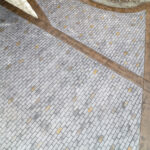 weathered brick concrete driveway stamping
