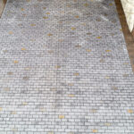 weathered brick concrete driveway stamping