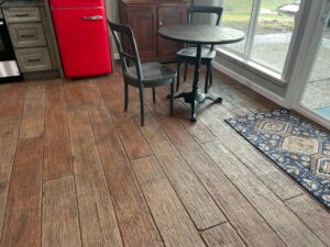 timber plank concrete overlay