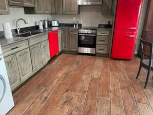 timber plank concrete overlay