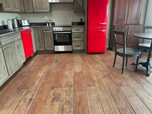 timber plank concrete overlay