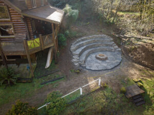 ampitheater concrete & firepit pacific city