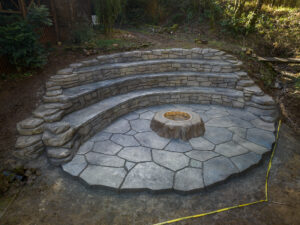 ampitheater concrete & firepit pacific city