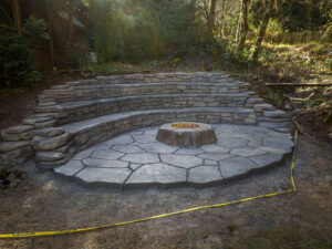 ampitheater concrete & firepit pacific city
