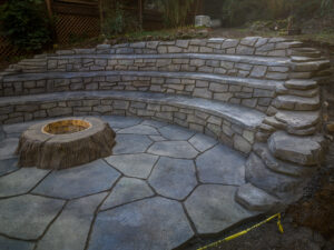 ampitheater concrete & firepit pacific city