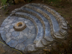 ampitheater concrete & firepit pacific city