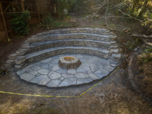 ampitheater concrete & firepit pacific city