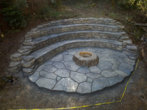 ampitheater concrete & firepit pacific city