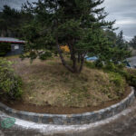 Retaining wall random stone concrete