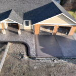 stone textured concrete stamping colored tillamook