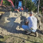 formless concrete retaining wall & hardscaping natural stone concrete