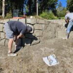 formless concrete retaining wall & hardscaping natural stone concrete