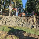 formless concrete retaining wall & hardscaping natural stone concrete
