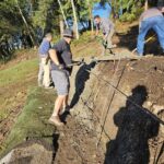 formless concrete retaining wall & hardscaping natural stone concrete