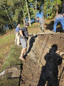 formless concrete retaining wall & hardscaping natural stone concrete