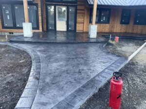 colored concrete stamping decorative concrete tillamook