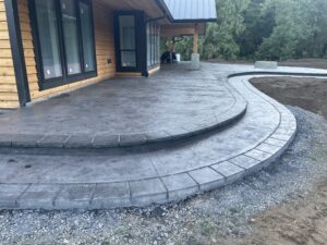 colored concrete stamping decorative concrete tillamook