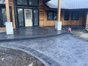 colored concrete stamping decorative concrete tillamook