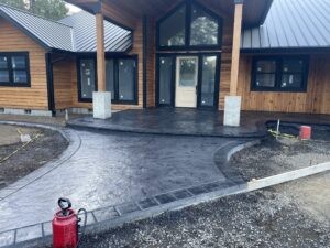 colored concrete stamping decorative concrete tillamook