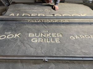 concrete engraved signs tillamook county