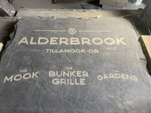 concrete engraved signs tillamook county