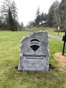 concrete engraved signs tillamook county