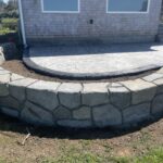 flagstone patio seascape border random stone wall