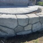 flagstone patio seascape border random stone wall