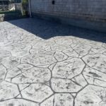 flagstone patio seascape border random stone wall