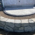 flagstone patio seascape border random stone wall