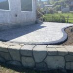 flagstone patio seascape border random stone wall