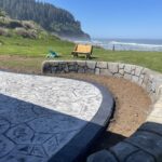 flagstone patio seascape border random stone wall