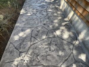 flagstone patio seascape border random stone wall