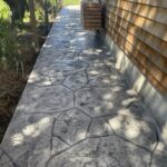 flagstone patio seascape border random stone wall