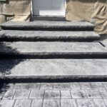 formless concrete retaining wall & hardscaping natural stone concrete