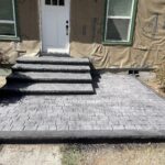 formless concrete retaining wall & hardscaping natural stone concrete