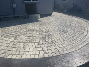 cobblestone circle concrete stamping rockaway oregon