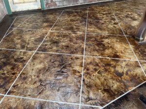 acid stained concrete overlay