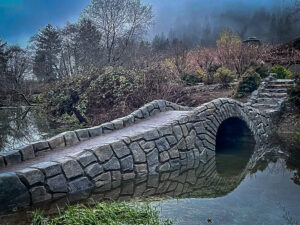 mirror bridge sidewalk decorative concrete bridge