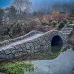 mirror bridge sidewalk decorative concrete bridge