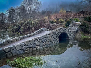 mirror bridge sidewalk decorative concrete bridge