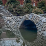 mirror bridge sidewalk decorative concrete bridge