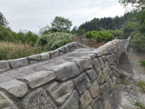 mirror bridge sidewalk decorative concrete bridge