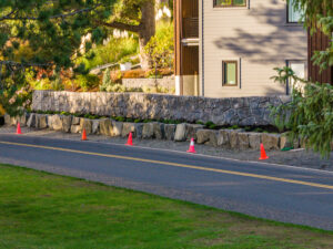 concrete retaining wall cannon beach